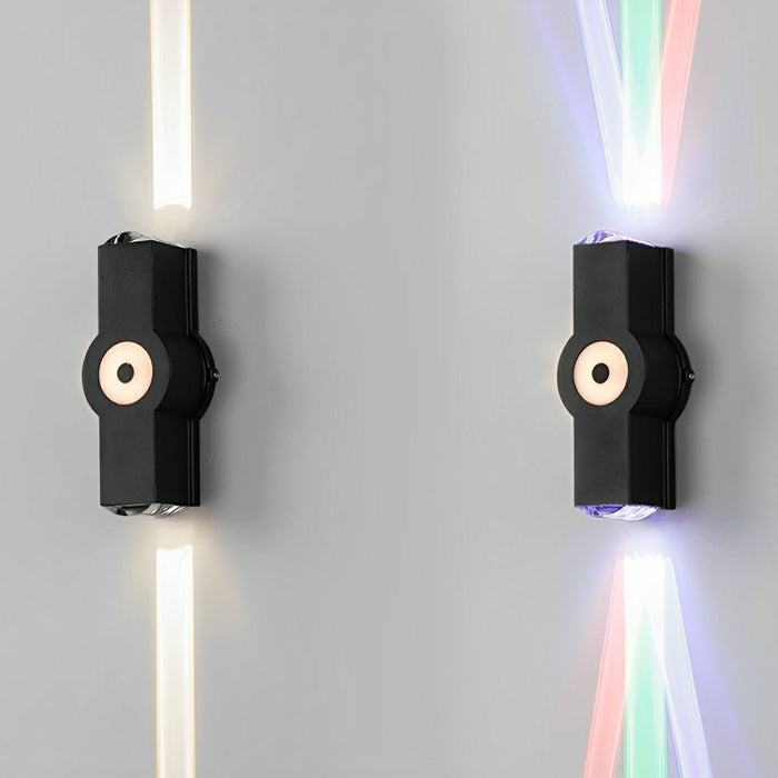 Outdoor LED Wall Lights - Modern Waterproof Colorful - Adjustable Cross Beam Pattern - Aluminum Housing