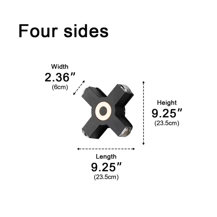 Outdoor LED Wall Lights - Modern Waterproof Colorful - Adjustable Cross Beam Pattern - Aluminum Housing