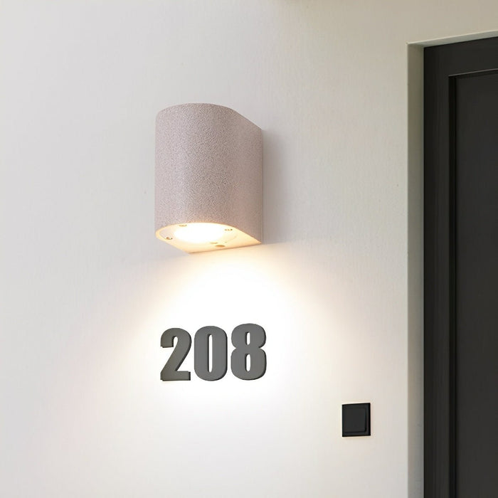 Cylinder Cement LED Outdoor Wall Light - Modern / Waterproof - Exterior Fixture