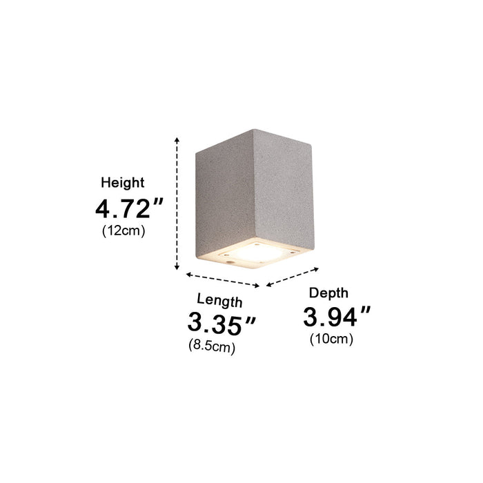 Cylinder Cement LED Outdoor Wall Light - Modern / Waterproof - Exterior Fixture