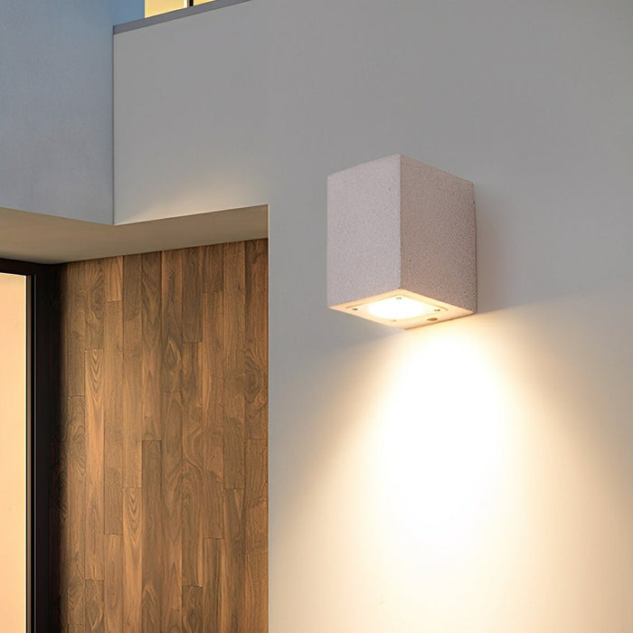 Cylinder Cement LED Outdoor Wall Light - Modern / Waterproof - Exterior Fixture