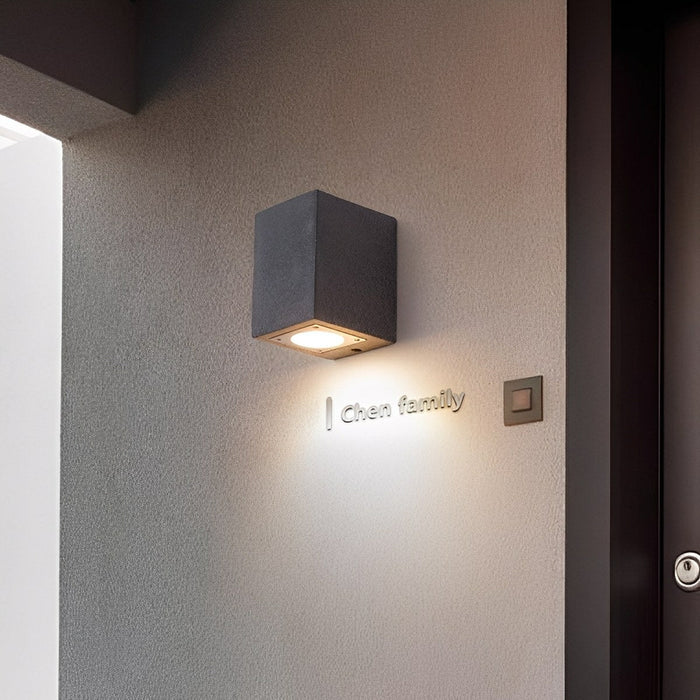Cylinder Cement LED Outdoor Wall Light - Modern / Waterproof - Exterior Fixture