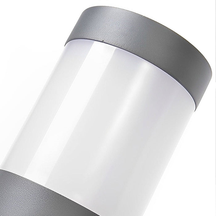 Modern Cylinder Outdoor LED Pillar Light, IP65 Waterproof, Die-cast Aluminum, for Lawn/Garden/Pathway