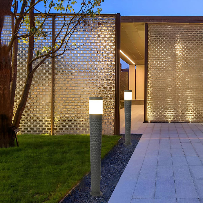 Modern Cylinder Outdoor LED Pillar Light, IP65 Waterproof, Die-cast Aluminum, for Lawn/Garden/Pathway