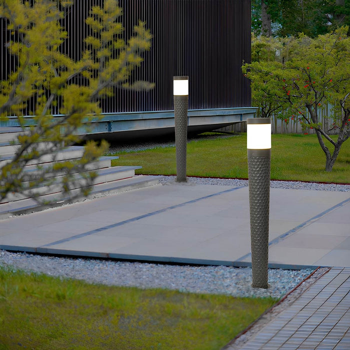 Modern Cylinder Outdoor LED Pillar Light, IP65 Waterproof, Die-cast Aluminum, for Lawn/Garden/Pathway