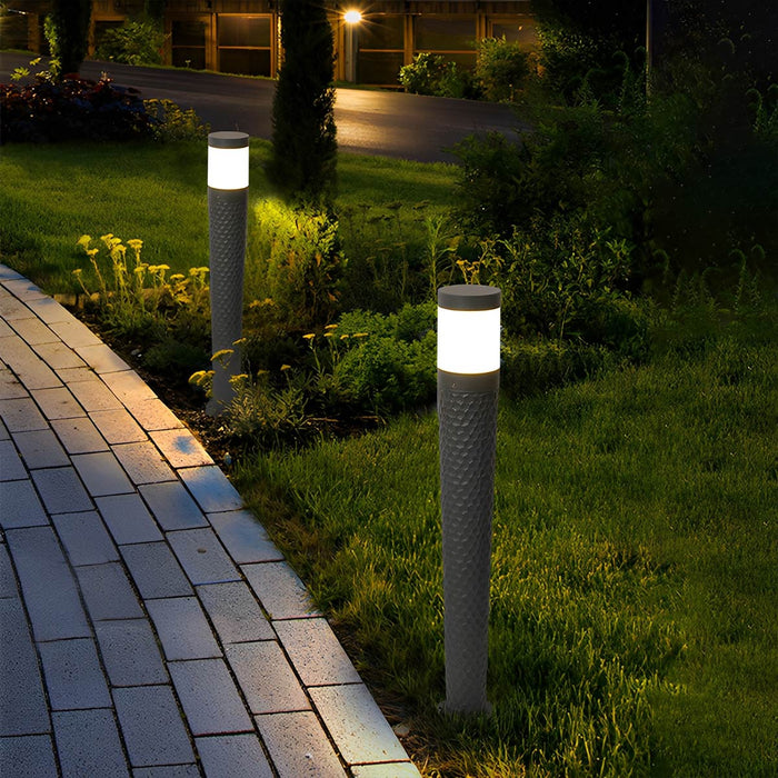 Modern Cylinder Outdoor LED Pillar Light, IP65 Waterproof, Die-cast Aluminum, for Lawn/Garden/Pathway