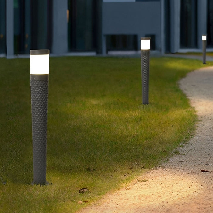 Modern Cylinder Outdoor LED Pillar Light, IP65 Waterproof, Die-cast Aluminum, for Lawn/Garden/Pathway