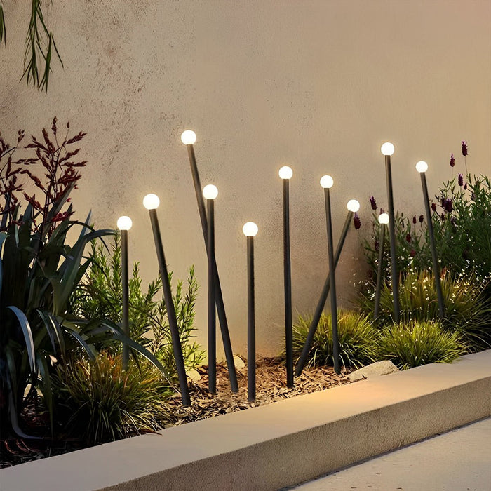 Waterproof LED Landscape Light, Modern Minimalist Firefly Effect for Outdoor Lawn/Garden/Path, Stainless Steel IP65 Warm White