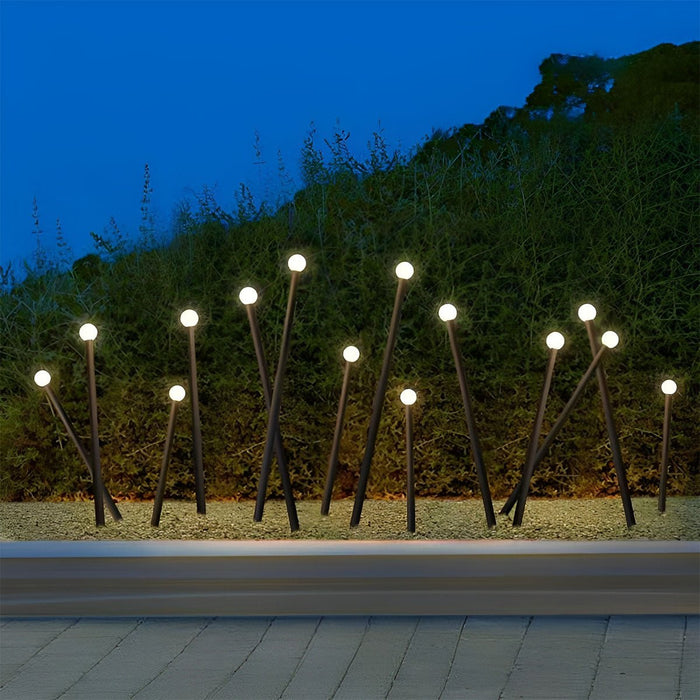 Waterproof LED Landscape Light, Modern Minimalist Firefly Effect for Outdoor Lawn/Garden/Path, Stainless Steel IP65 Warm White