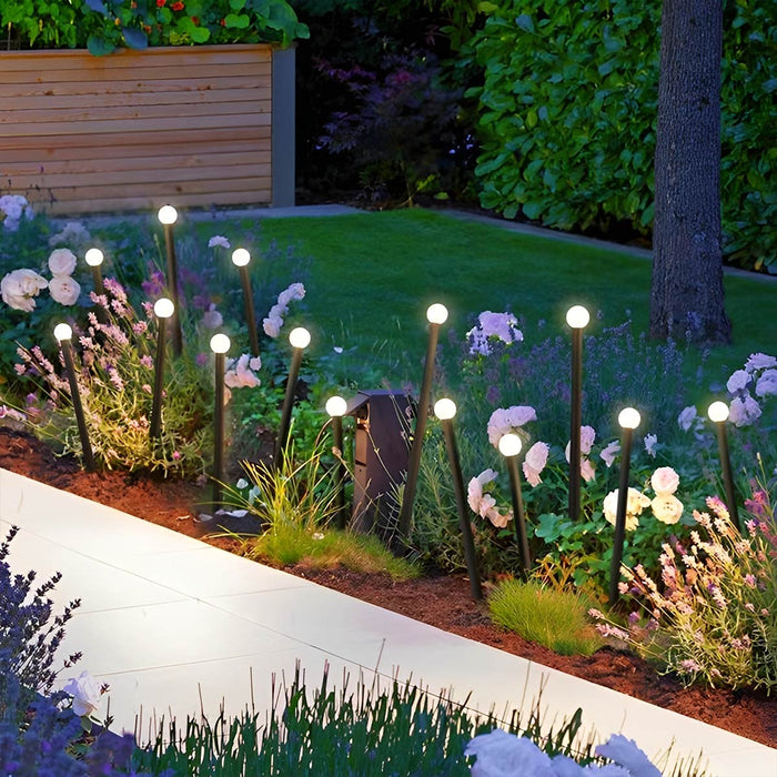 Waterproof LED Landscape Light, Modern Minimalist Firefly Effect for Outdoor Lawn/Garden/Path, Stainless Steel IP65 Warm White