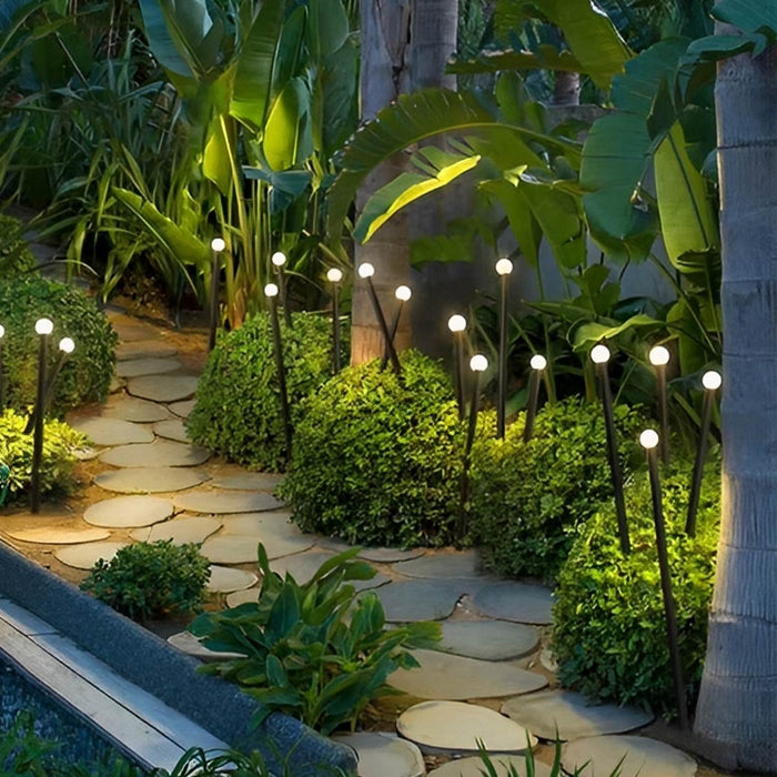 Waterproof LED Landscape Light, Modern Minimalist Firefly Effect for Outdoor Lawn/Garden/Path, Stainless Steel IP65 Warm White