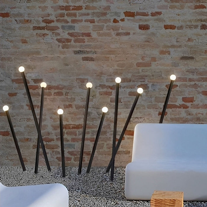 Waterproof LED Landscape Light, Modern Minimalist Firefly Effect for Outdoor Lawn/Garden/Path, Stainless Steel IP65 Warm White