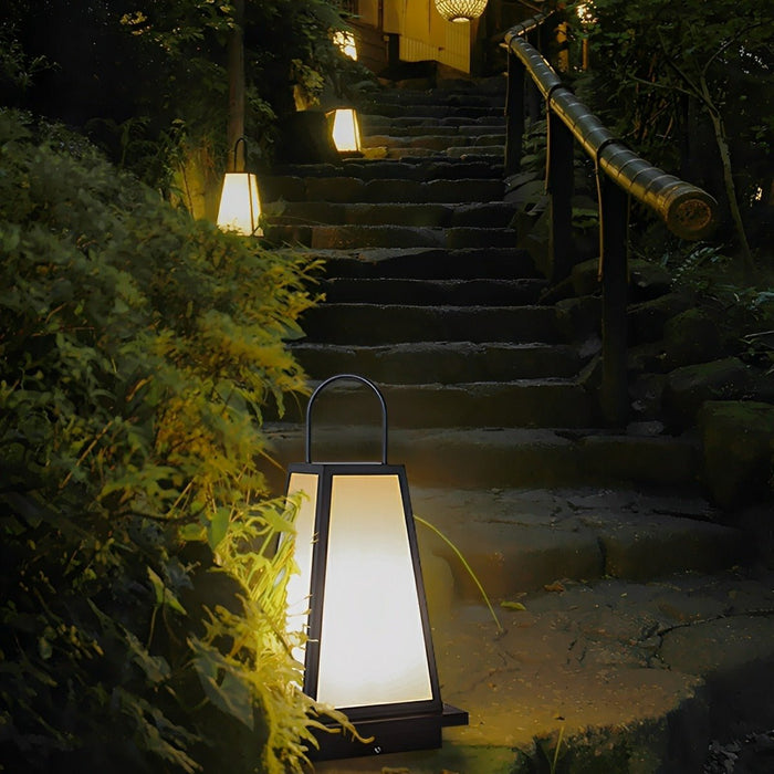 Outdoor LED Lantern, Solar/Hardwired, IP65 Waterproof, Architectural Accent for Garden, Patio, Pathway