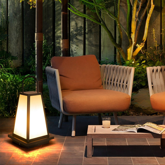 Outdoor LED Lantern, Solar/Hardwired, IP65 Waterproof, Architectural Accent for Garden, Patio, Pathway