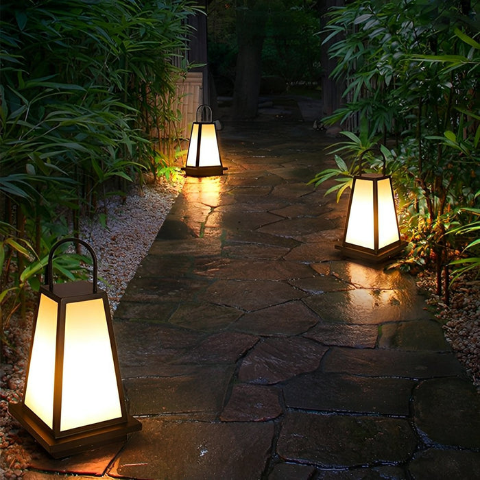 Outdoor LED Lantern, Solar/Hardwired, IP65 Waterproof, Architectural Accent for Garden, Patio, Pathway