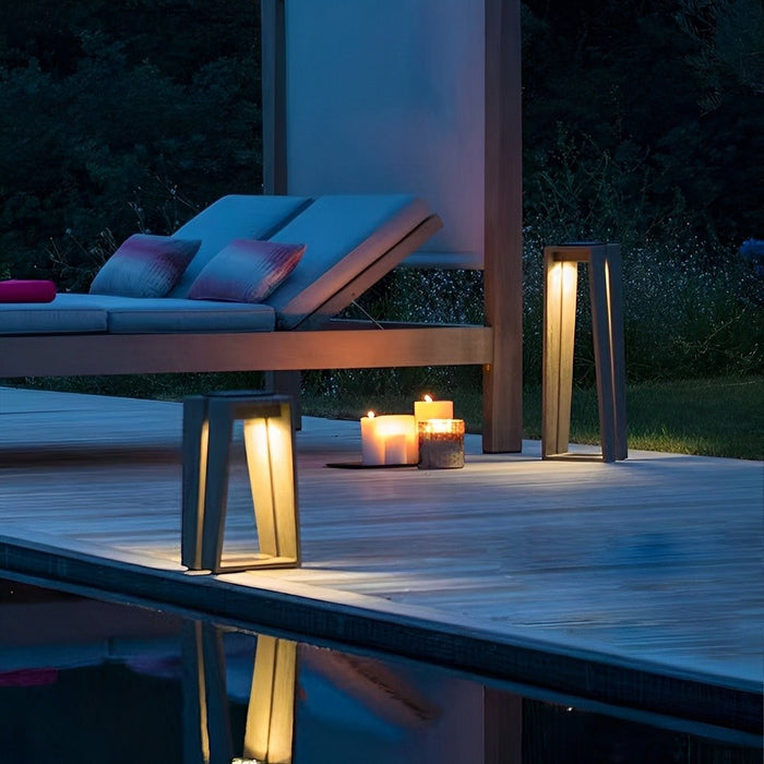 Solar/Hardwired Modern LED Pathway Light, Waterproof Stainless Steel, Minimalist Design for Garden, Yard, Patio