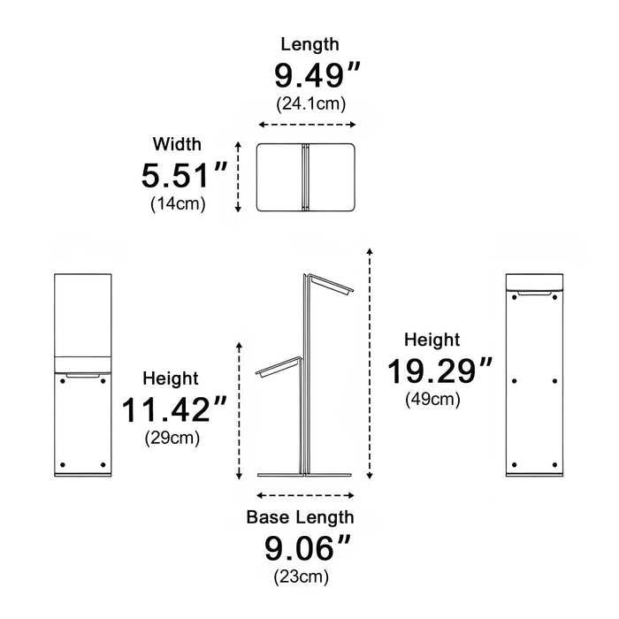 Modern LED Outdoor Pathway Light, Waterproof IP65, Stainless Steel, Warm White 3000K for Garden/Yard/Villa