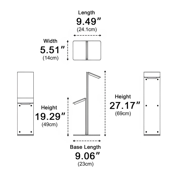 Modern LED Outdoor Pathway Light, Waterproof IP65, Stainless Steel, Warm White 3000K for Garden/Yard/Villa