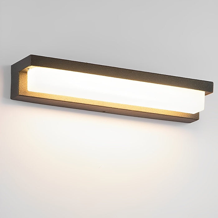 Solar Outdoor Wall Sconce, Waterproof LED Strip Light for Patio/Porch/Garden, Dusk to Dawn, Energy Saving