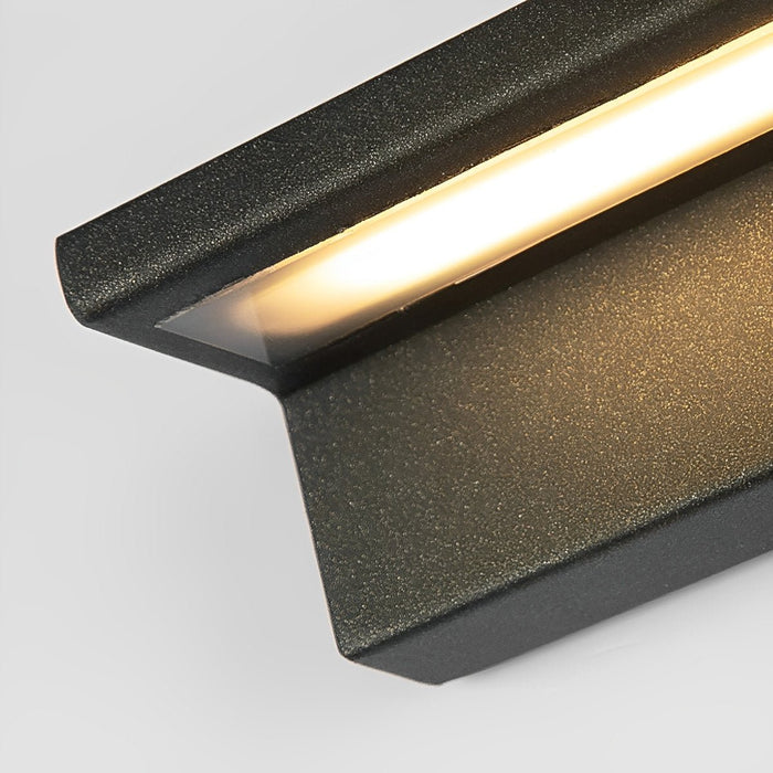 Solar Outdoor Wall Sconce, Waterproof LED Strip Light for Patio/Porch/Garden, Dusk to Dawn, Energy Saving