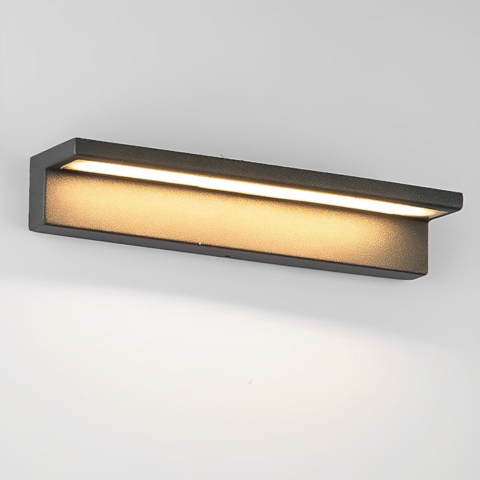Solar Outdoor Wall Sconce, Waterproof LED Strip Light for Patio/Porch/Garden, Dusk to Dawn, Energy Saving