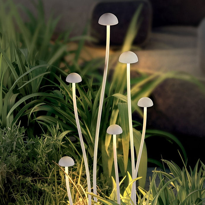 Waterproof LED Mushroom Path Light, Minimalist Stainless Steel for Garden/Patio/Yard, Modern Landscape Illumination