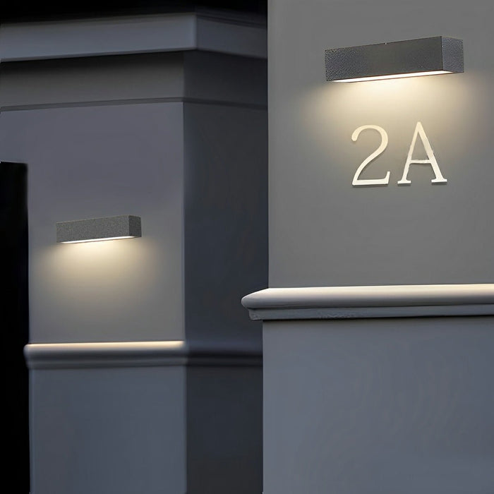 Modern Concrete LED Wall Sconce, IP65 Waterproof, Downlight for Porch/Patio/Entryway