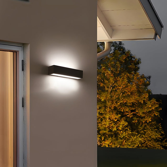 Waterproof Outdoor LED Wall Sconce, Up Down Concrete Lighting for Porch/Patio/Garden, Modern Exterior Fixture, Hardwired