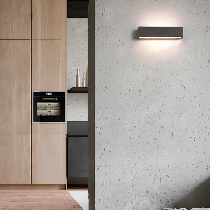 Waterproof Outdoor LED Wall Sconce, Up Down Concrete Lighting for Porch/Patio/Garden, Modern Exterior Fixture, Hardwired