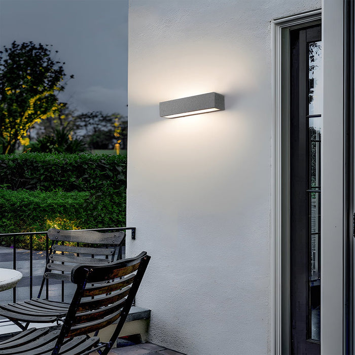Waterproof Outdoor LED Wall Sconce, Up Down Concrete Lighting for Porch/Patio/Garden, Modern Exterior Fixture, Hardwired