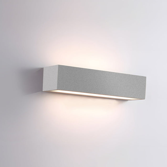 Waterproof Outdoor LED Wall Sconce, Up Down Concrete Lighting for Porch/Patio/Garden, Modern Exterior Fixture, Hardwired