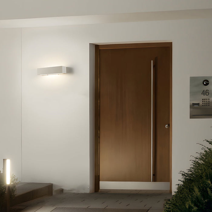Waterproof Outdoor LED Wall Sconce, Up Down Concrete Lighting for Porch/Patio/Garden, Modern Exterior Fixture, Hardwired