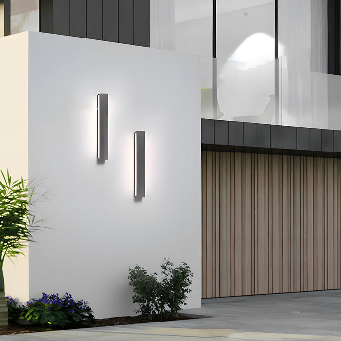 Waterproof Outdoor LED Wall Sconce, Up Down Concrete Lighting for Porch/Patio/Garden, Modern Exterior Fixture, Hardwired