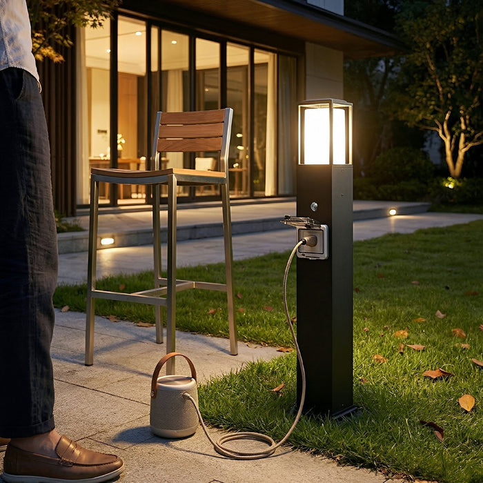 Modern Outdoor Path Light, Waterproof Socket, LED Landscape Lighting for Garden/Yard, Hardwired IP67