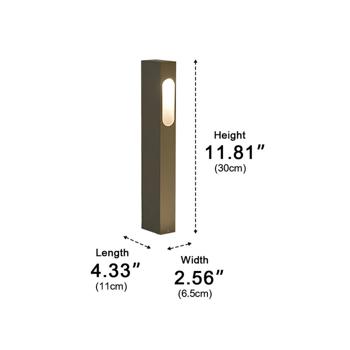 Modern Rectangular Outdoor Post Light, IP65 Waterproof, Die-cast Aluminum, Garden/Yard/Patio Landscape Lighting