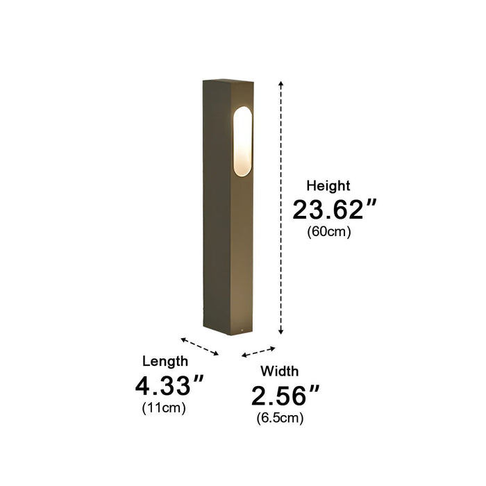 Modern Rectangular Outdoor Post Light, IP65 Waterproof, Die-cast Aluminum, Garden/Yard/Patio Landscape Lighting