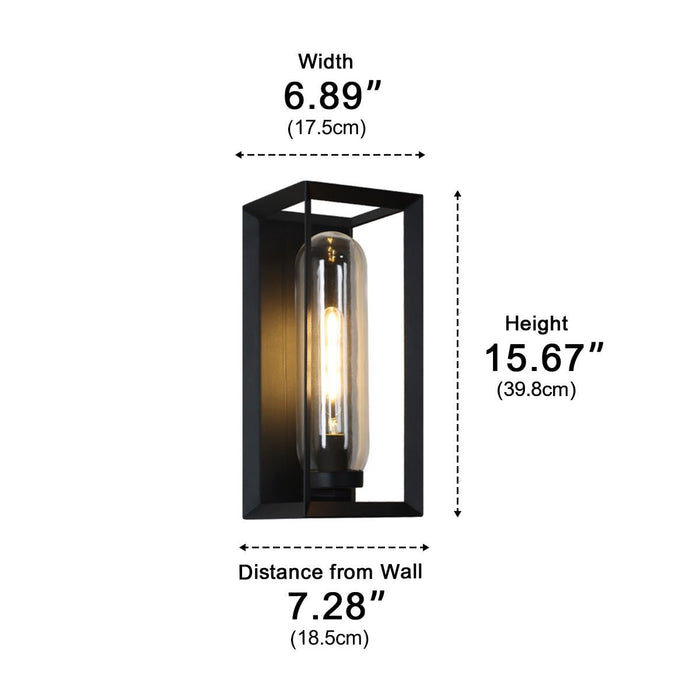 Modern Outdoor Wall Sconce, Waterproof LED Porch Light, IP54 Exterior Lighting for Patio/Yard