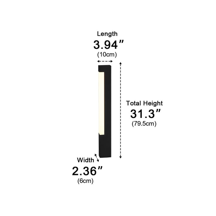 Outdoor LED Path Light, Modern Waterproof IP65, Die-cast Aluminum, Warm White 3000K, Garden/Yard/Pathway
