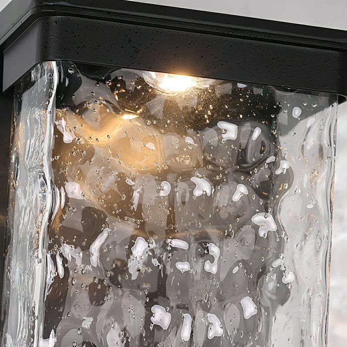 Outdoor LED Wall Light, Waterproof Porch Sconce, Modern Water Wave Lighting for Patio/Deck/Entryway