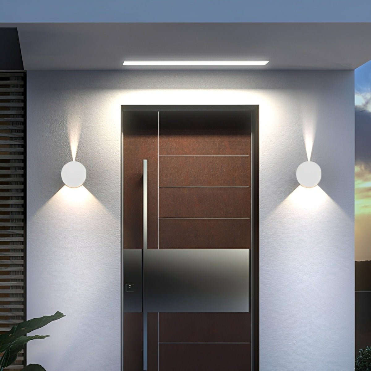 Waterproof Up Down LED Wall Sconce, Indoor/Outdoor Balcony/Patio/Porch Lighting, Modern Accent