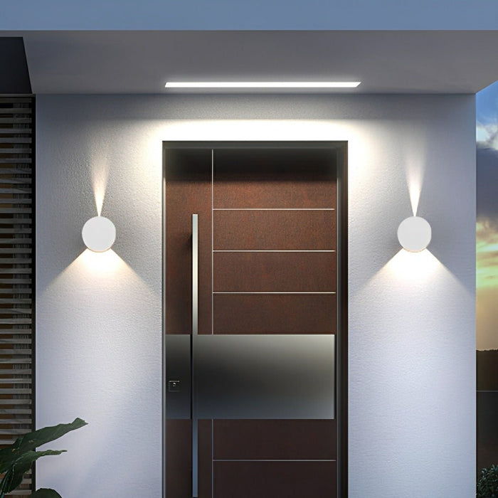 Waterproof Up Down LED Wall Sconce, Indoor/Outdoor Balcony/Patio/Porch Lighting, Modern Accent