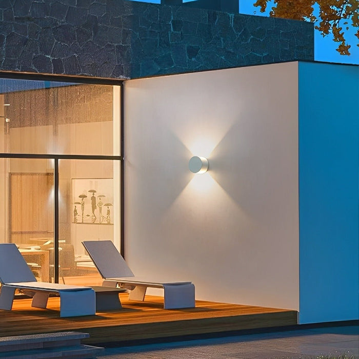 Waterproof Up Down LED Wall Sconce, Indoor/Outdoor Balcony/Patio/Porch Lighting, Modern Accent