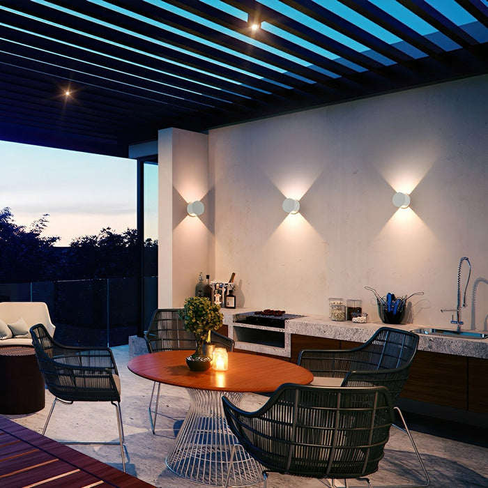 Waterproof Up Down LED Wall Sconce, Indoor/Outdoor Balcony/Patio/Porch Lighting, Modern Accent