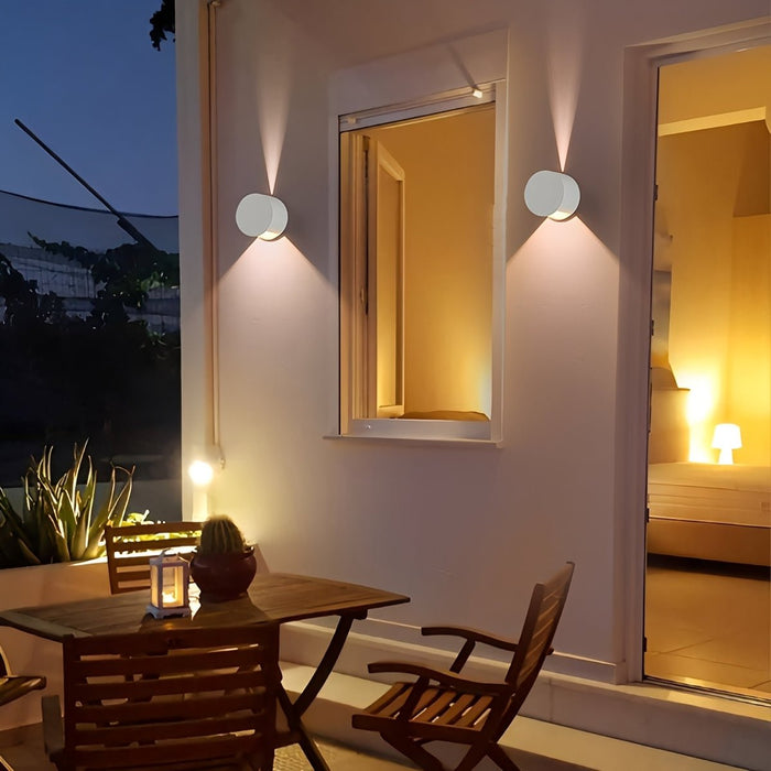 Waterproof Up Down LED Wall Sconce, Indoor/Outdoor Balcony/Patio/Porch Lighting, Modern Accent