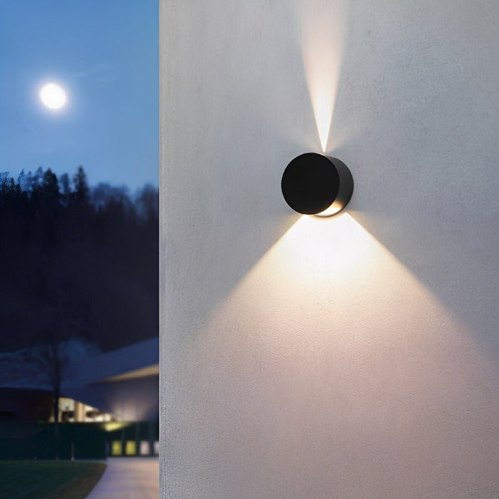 Waterproof Up Down LED Wall Sconce, Indoor/Outdoor Balcony/Patio/Porch Lighting, Modern Accent