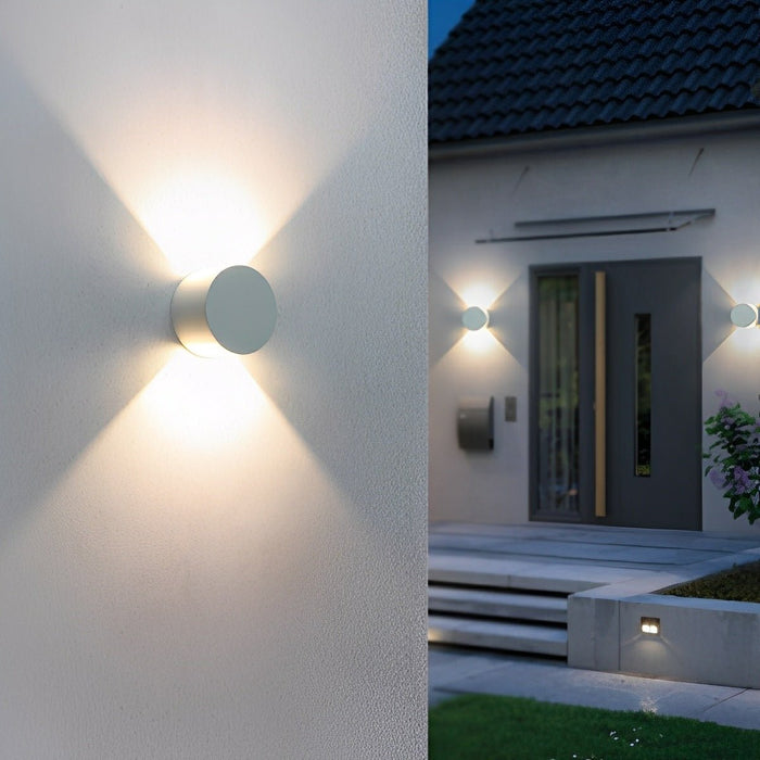 Waterproof Up Down LED Wall Sconce, Indoor/Outdoor Balcony/Patio/Porch Lighting, Modern Accent