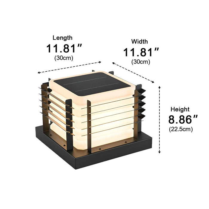 Solar Dusk to Dawn Square Fence Light, Waterproof LED Outdoor, Perimeter Security for Fence/Deck/Patio