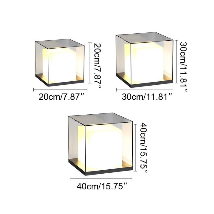 Modern Waterproof Solar Square LED Outdoor Post Lights - Garden / Patio / Fence Lighting