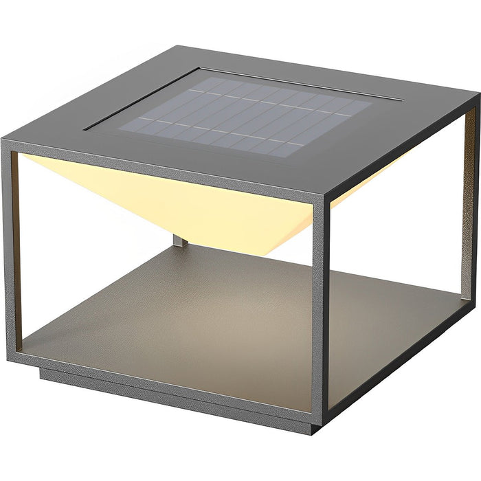 Outdoor Post Lights - Modern Waterproof Solar Square Mountain LED for Garden, Patio, Pathway