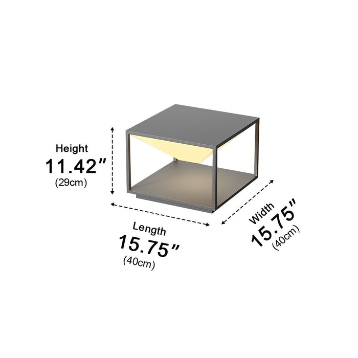 Outdoor Post Lights - Modern Waterproof Solar Square Mountain LED for Garden, Patio, Pathway